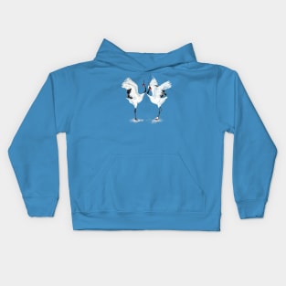 Cranes dancing Kids Hoodie